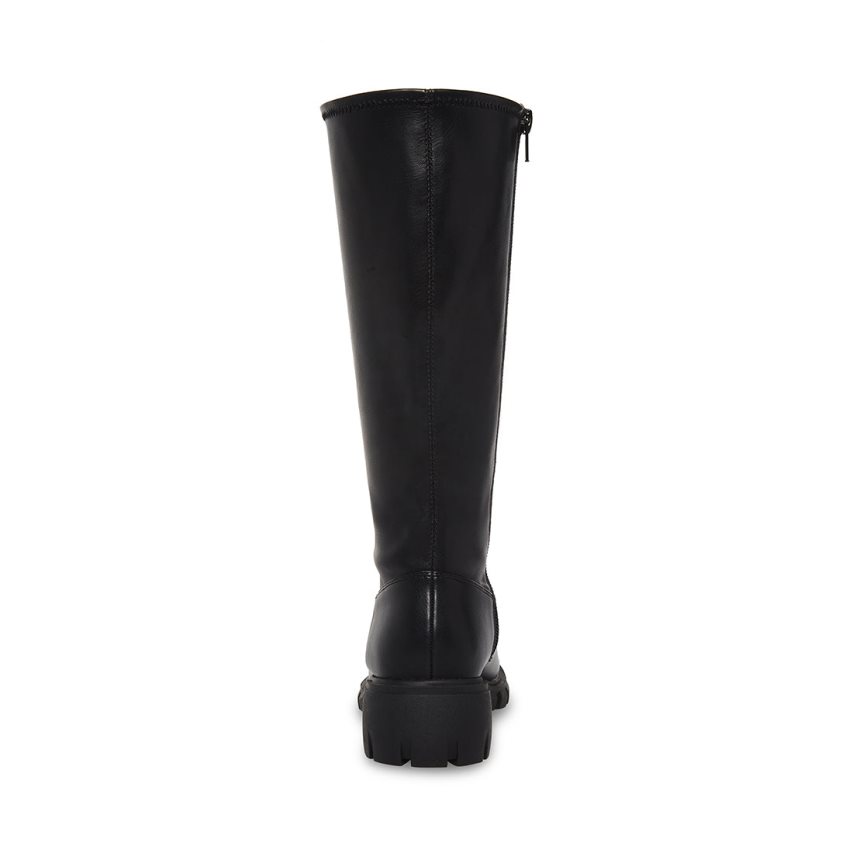 Black Steve Madden Jaberdn Kids' Knee-high Boots | PH 2716VNB